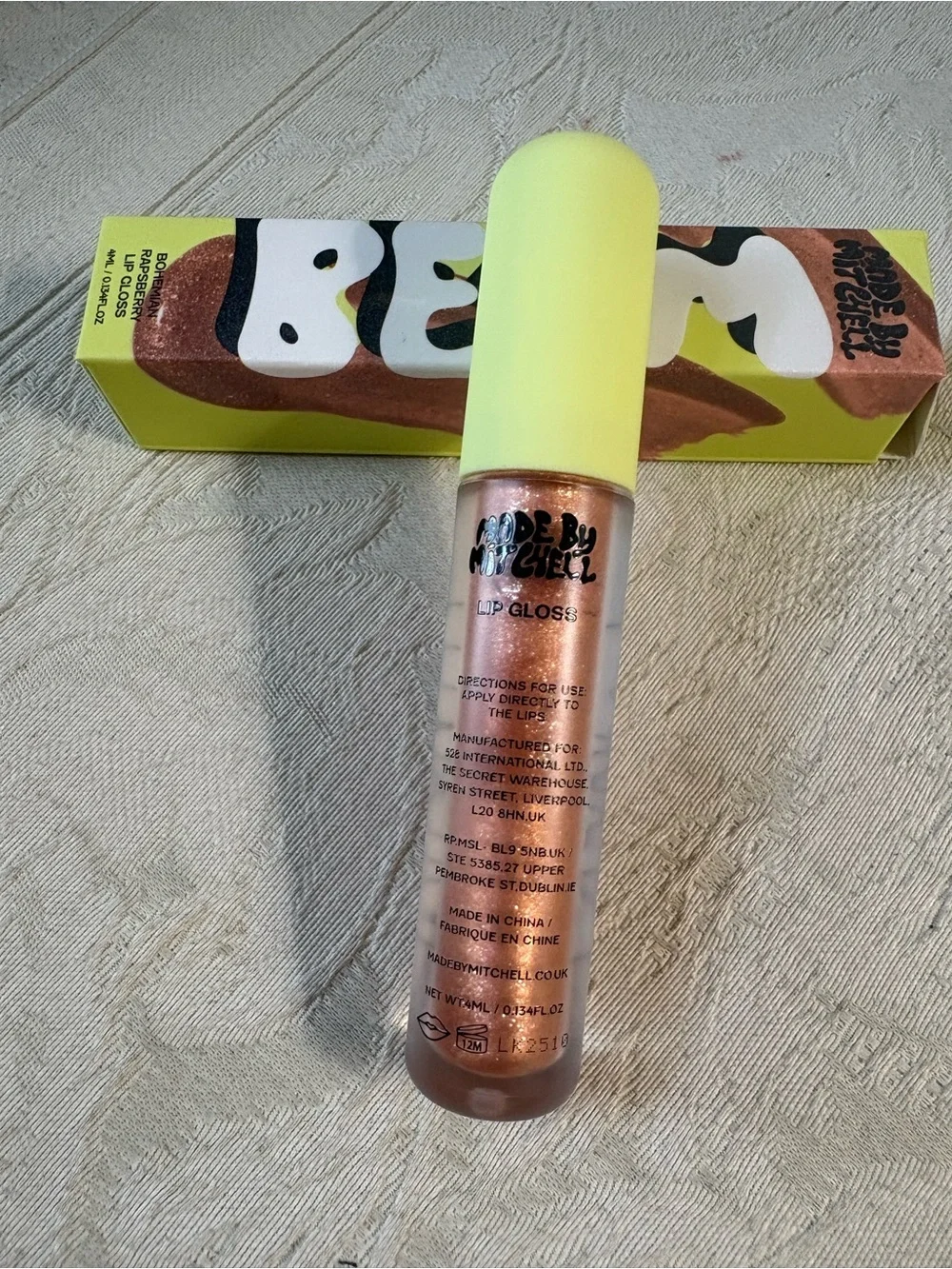 Made by Mitchell Beam Lipgloss in Bohemian Raspberry BNIB